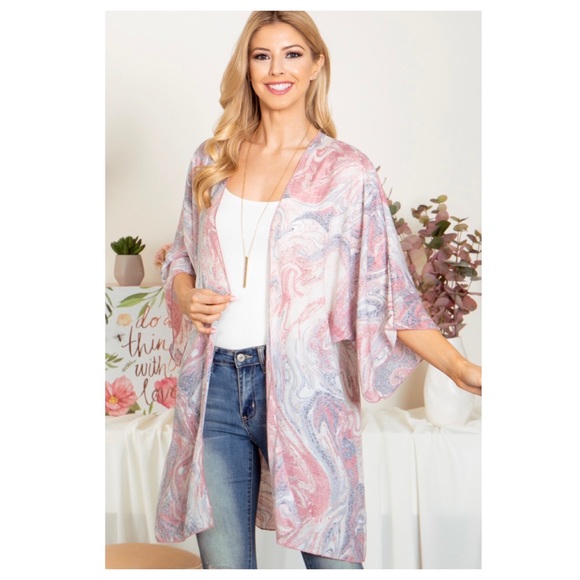 125 ❤️cute marbled kimono - Picture 2 of 7